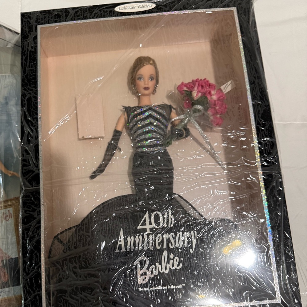 Barbie Black Gown with Pink Bouquet